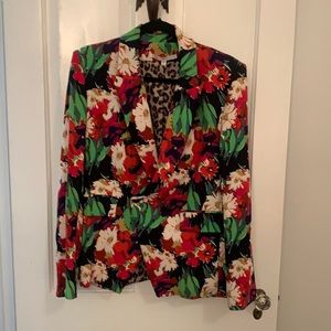 Veronica Beard Size 16 floral miller blazer